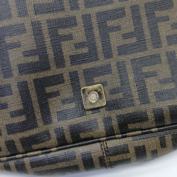Coated Canvas Shoulder Bag Beige