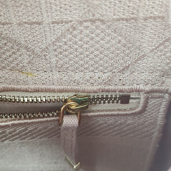 Lady D-Lite Medium Cannage Canvas Pink