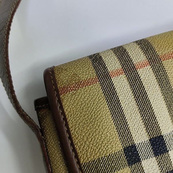 Coated Canvas Shoulder Bag Beige