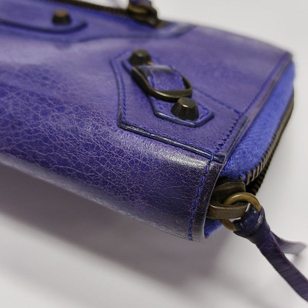 Classic City Lambskin Purple Wallet