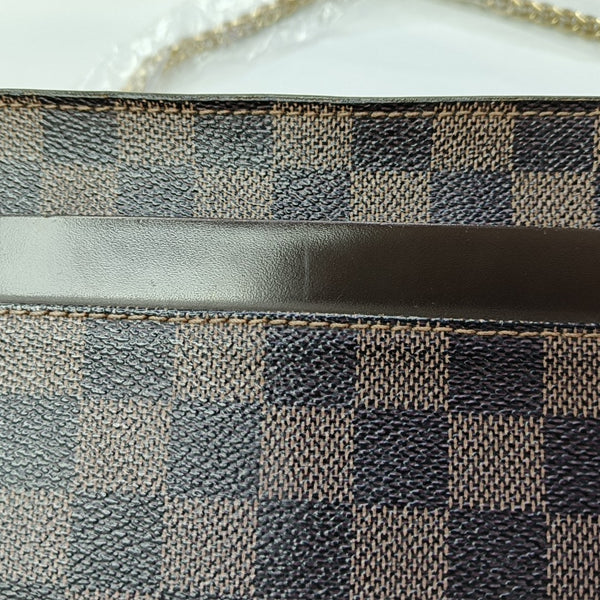 SAINT LOUIS Damier Ebene Coated Canvas Brown