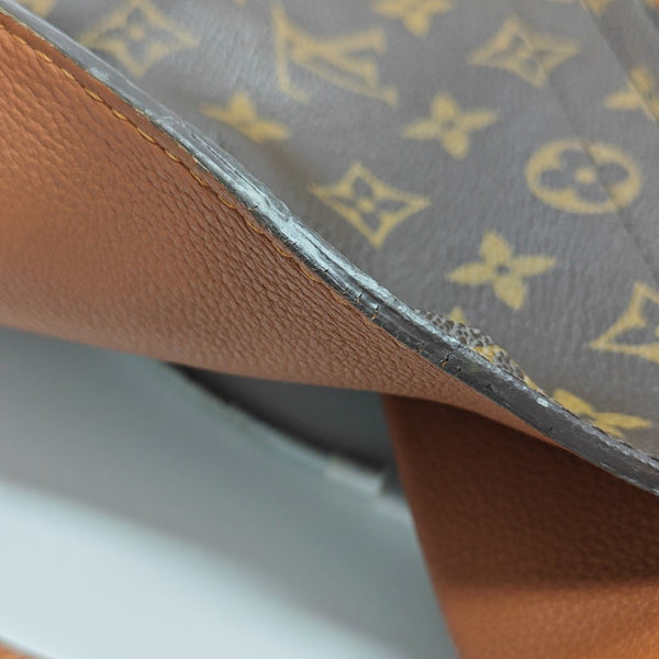 OLYMPE MM Monogram Coated Canvas Brown