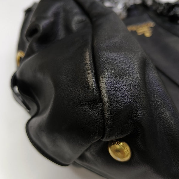 Quilted Calfskin Shoulder Bag Black