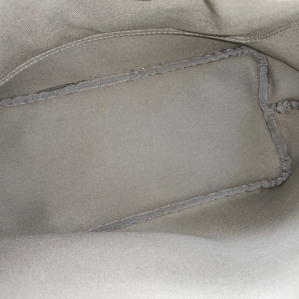 Coated Canvas Top Handle Bag Gray