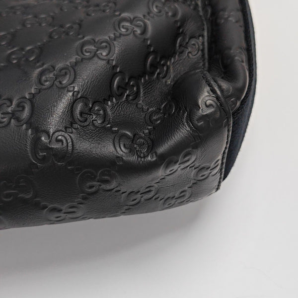 Monogram Calfskin Shoulder Bag Black