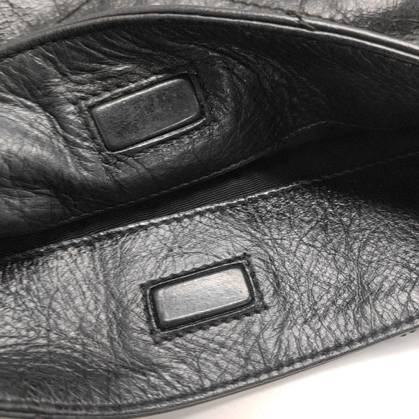 NIKI Medium Chevron Calfskin Black