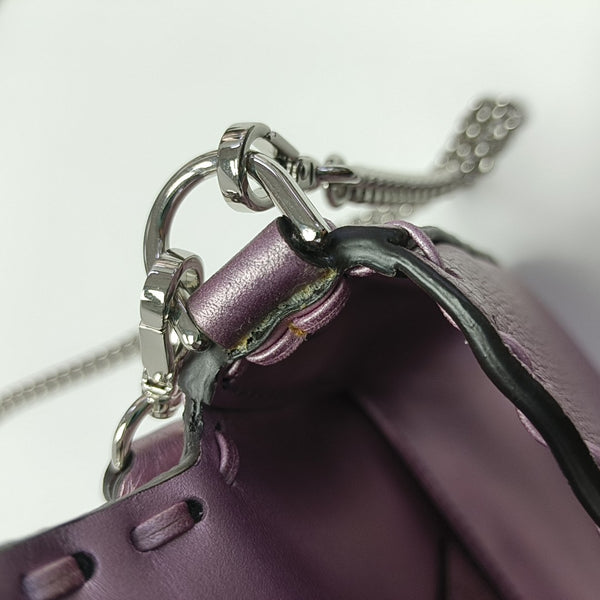 Baguette Mini Calfskin Purple