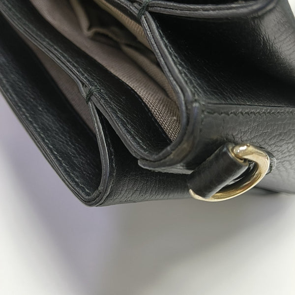 Interlocking G Large Calfskin Black