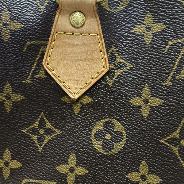 SPEEDY 30 Monogram Coated Canvas Brown