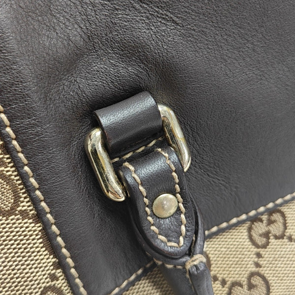 Monogram Canvas Top Handle Bag Brown