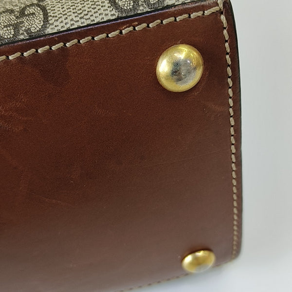 Padlock Small Monogram Coated Canvas Beige