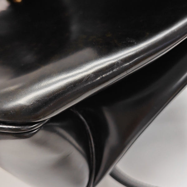Calfskin Top Handle Bag Black