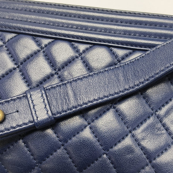 BOY CHANEL Small Quilted Lambskin Blue