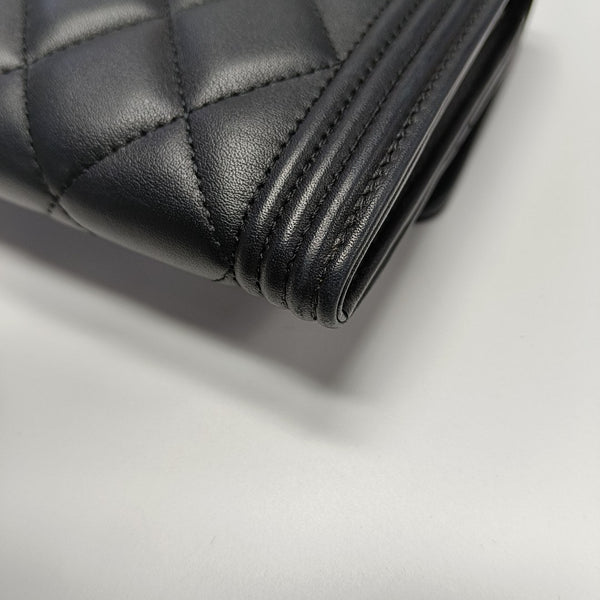 BOY CHANEL Mini Quilted Calfskin Black