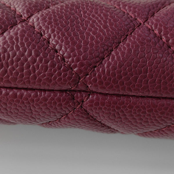 Quilted Leather Clutch Red