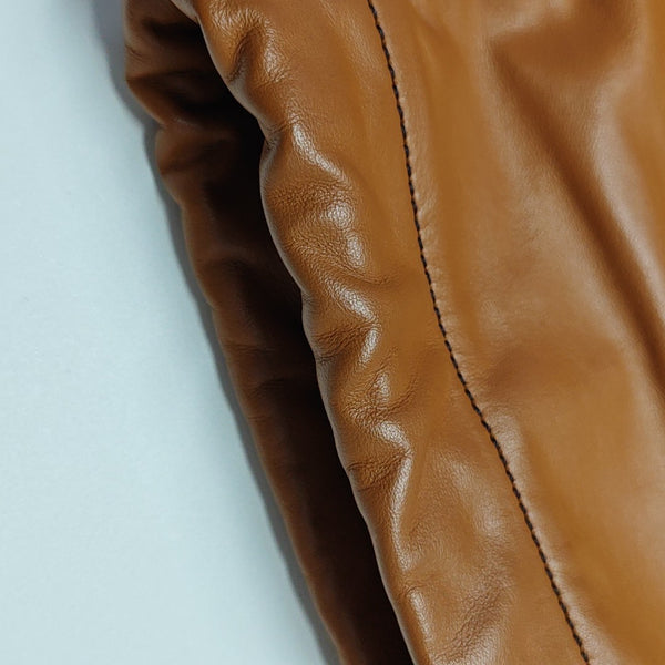 Calfskin Shoulder Bag Small Brown