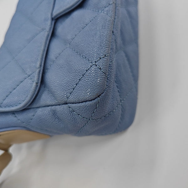CLASSIC FLAP Mini Quilted Calfskin Blue