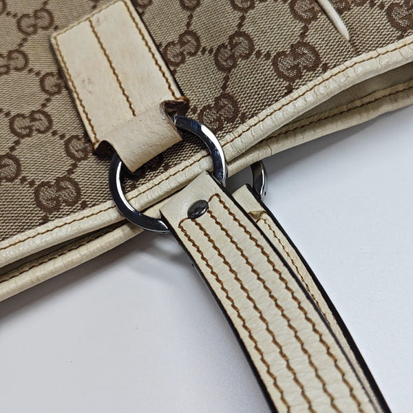 Monogram Canvas Tote Bag Beige