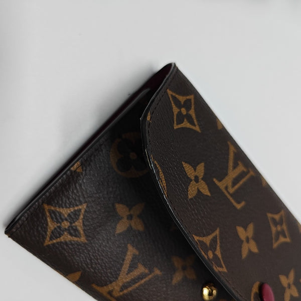 EMILIE Monogram Coated Canvas Brown Wallet