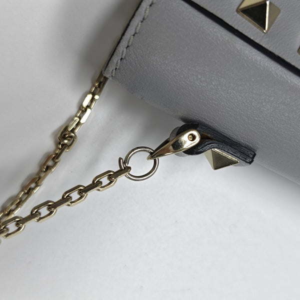 Calfskin Shoulder Bag Gray