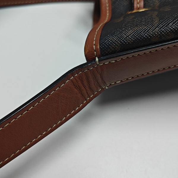 TRIOMPHE CANVAS Small Coated Canvas Brown