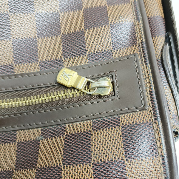 SPENCER Damier Ebene Coated Canvas Brown