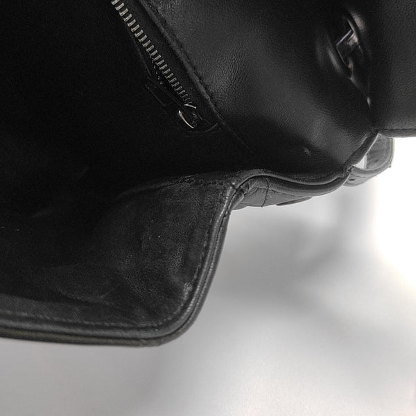 B. Medium Quilted Calfskin Black