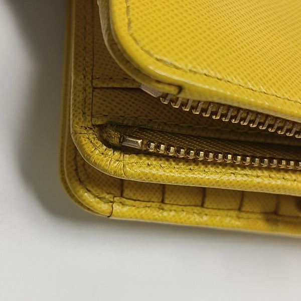 Saffiano Calfskin Wallet Yellow