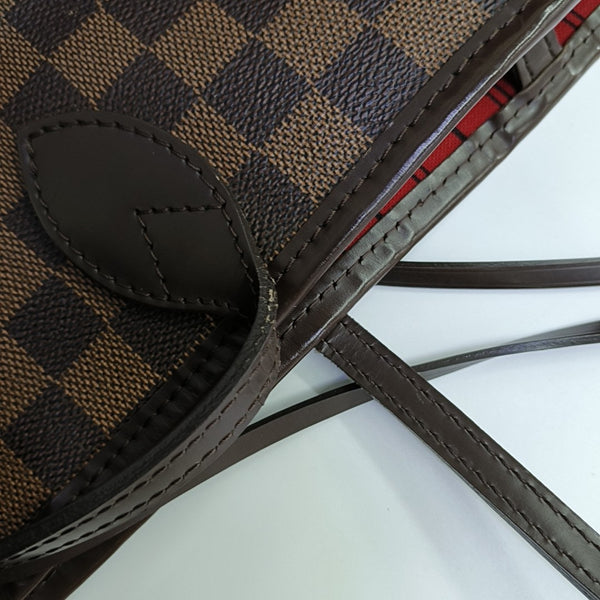 NEVERFULL GM Damier Ebene Coated Canvas Brown
