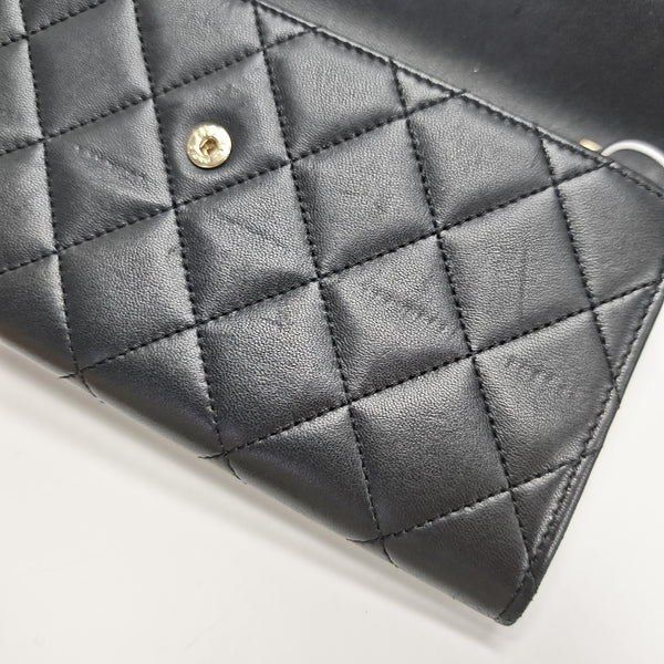 Quilted Lambskin Wallet Black