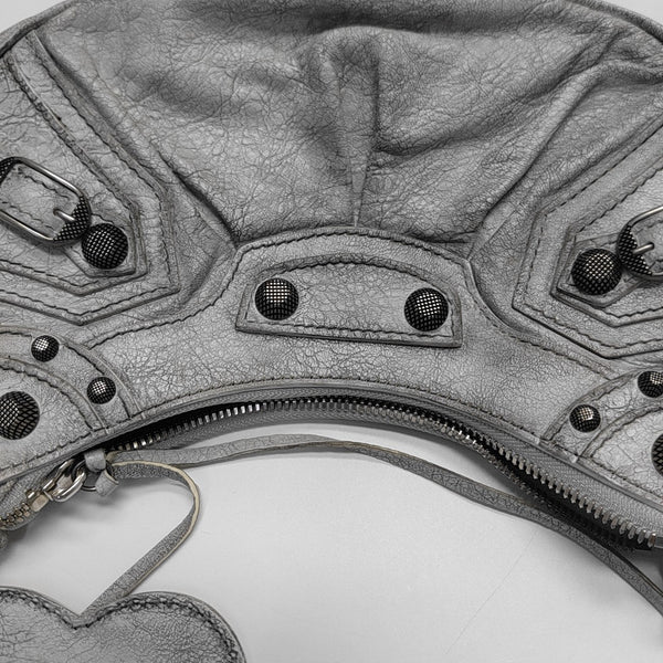 Le Cagole Mini Lambskin Silver