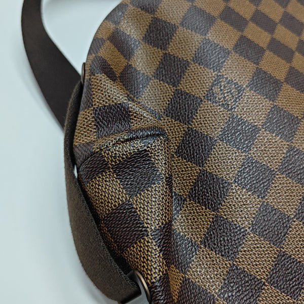 BROOKLYN MM Damier Ebene Coated Canvas Brown
