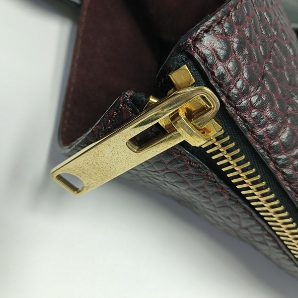 Calfskin Top Handle Bag Red