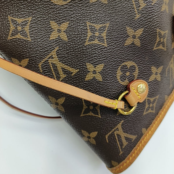NEVERFULL MM Monogram Coated Canvas Brown