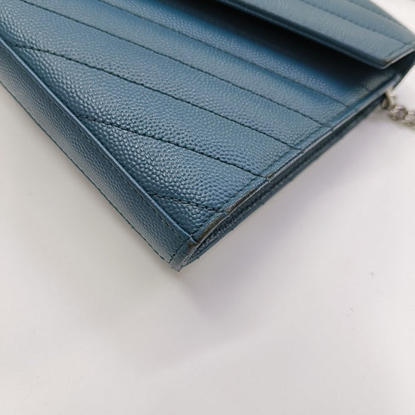 MONOGRAM Medium Chevron Calfskin Blue
