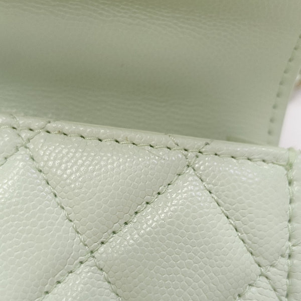 Quilted Grained Calfskin Green