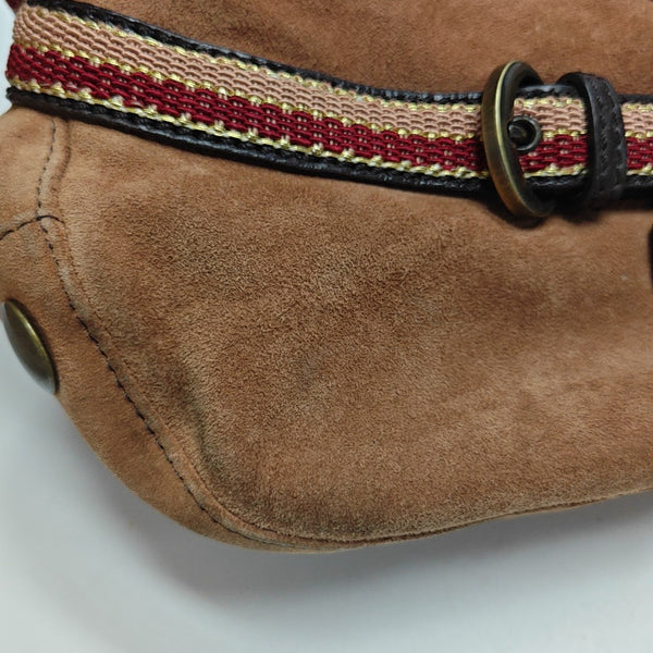 Suede Shoulder Bag Brown
