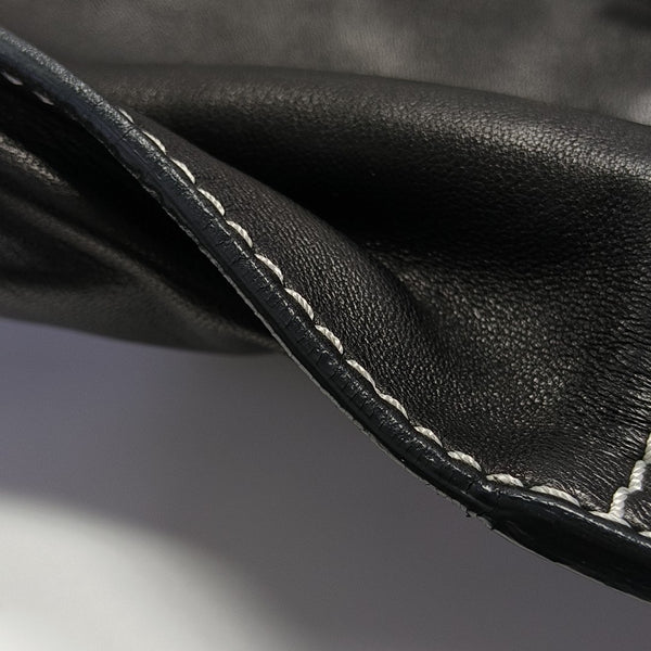Lambskin Top Handle Bag Black