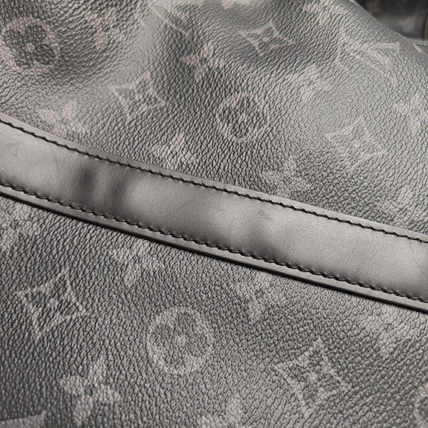 KEEPALL 55 Monogram Coated Canvas Black