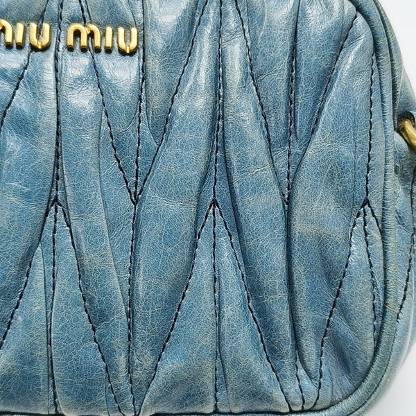 Calfskin Shoulder Bag Blue