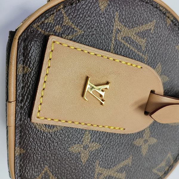 BOITE CHAPEAU Mini Monogram Coated Canvas Brown