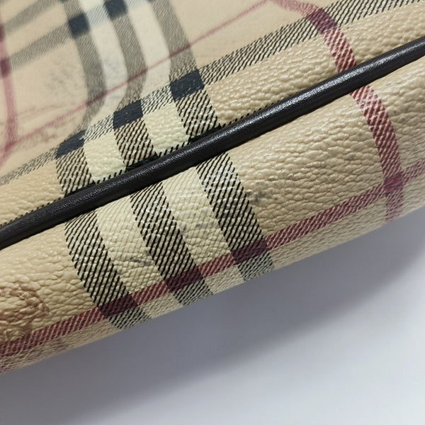 Coated Canvas Clutch Beige