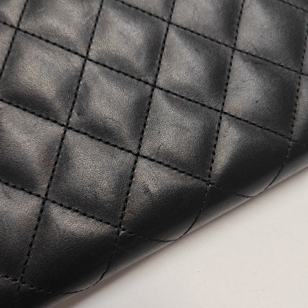 CAMBON Quilted Calfskin Black Wallet