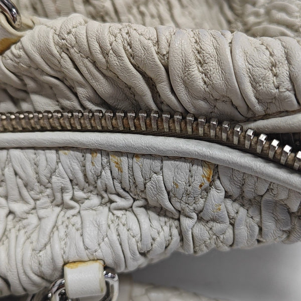 Avenue Quilted Lambskin White