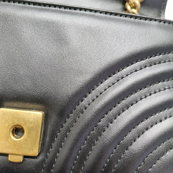 GG Marmont Small Quilted Calfskin Black
