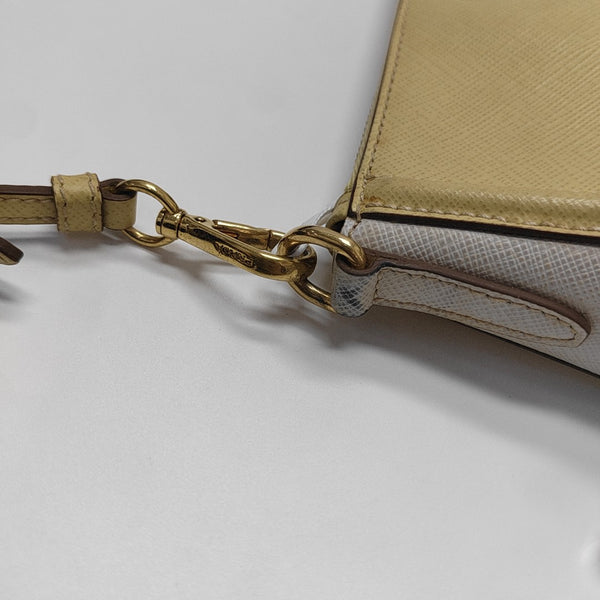 Saffiano Calfskin Top Handle Bag Yellow