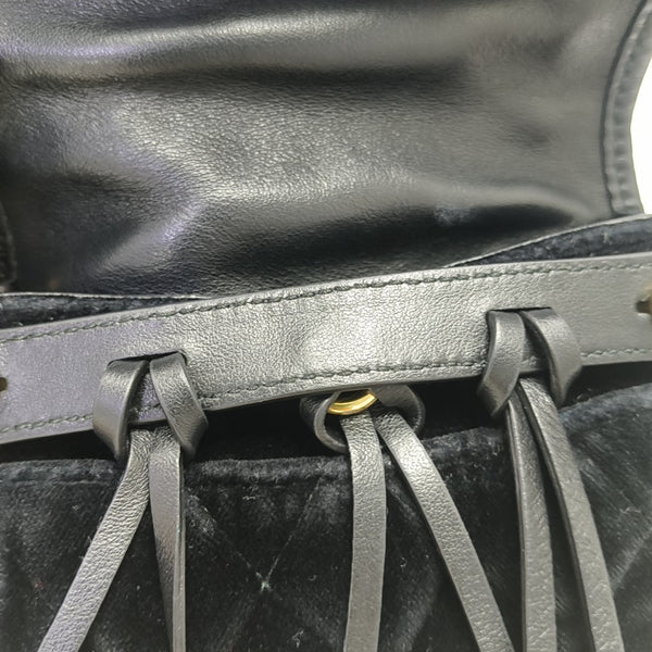 Belt Bag Quilted Velvet Black