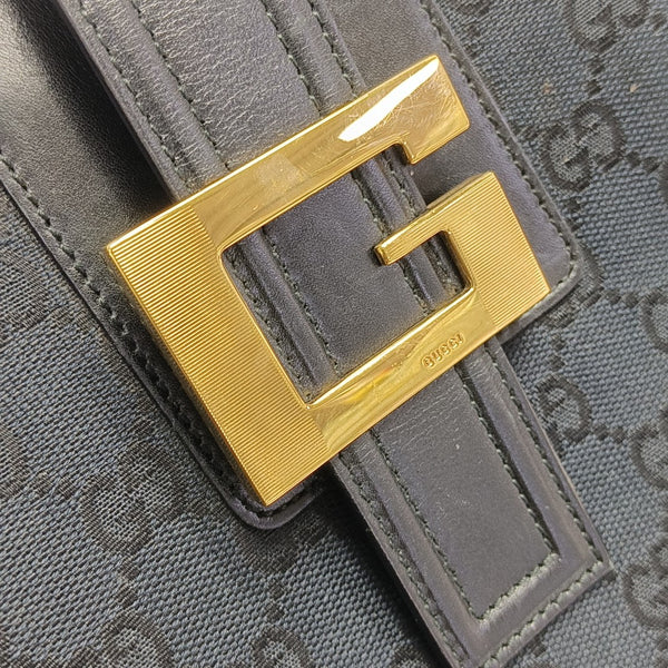 Monogram Canvas Shoulder Bag Black