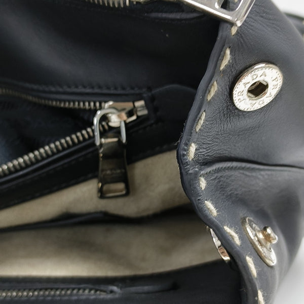 Galleria Medium Quilted Calfskin Black