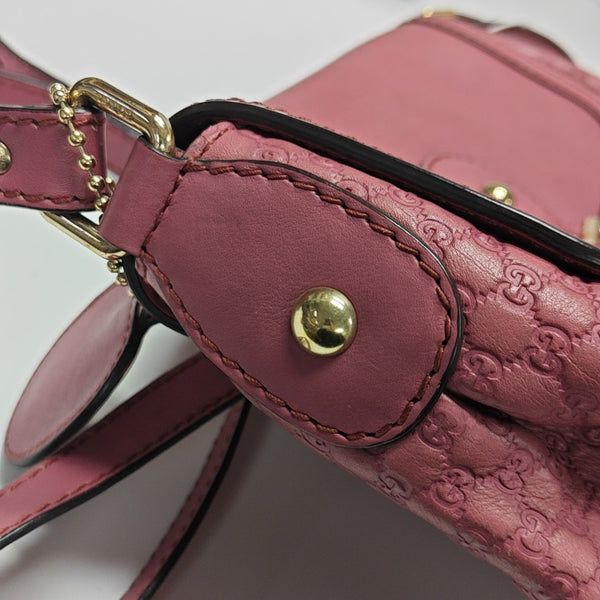 Monogram Calfskin Shoulder Bag Red